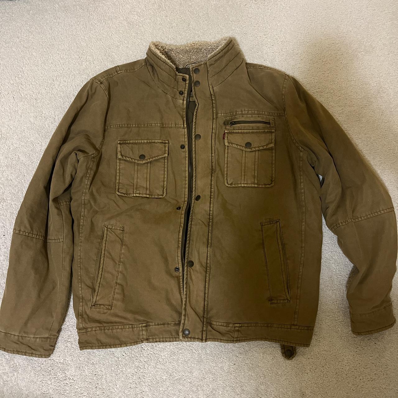 Levis mens khaki on sale jacket