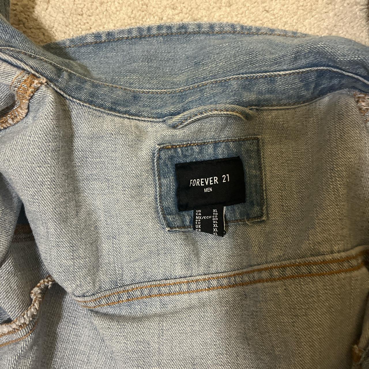 Forever 21 Denim jean jacket. Little discoloring in...