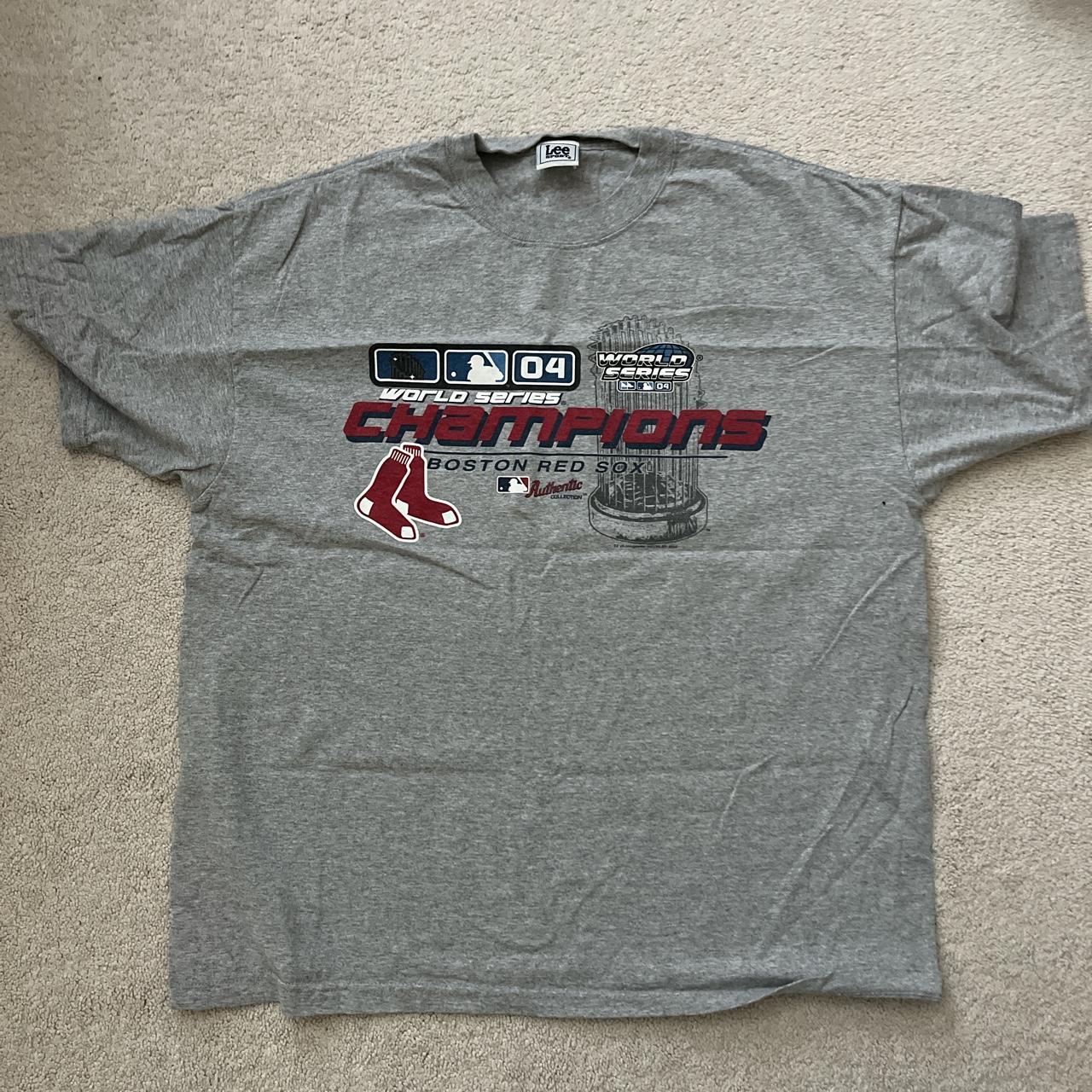 NEW VTG Lee Sports Boston Red Sox 2004 World Series Shirt Champs