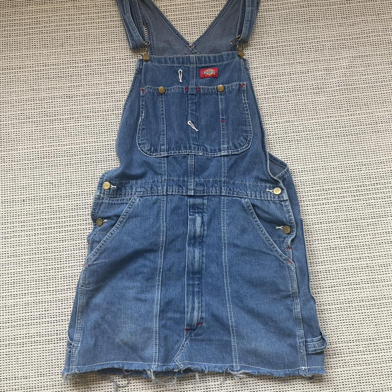 dickies overall dress! so adorable but don’t wear... - Depop