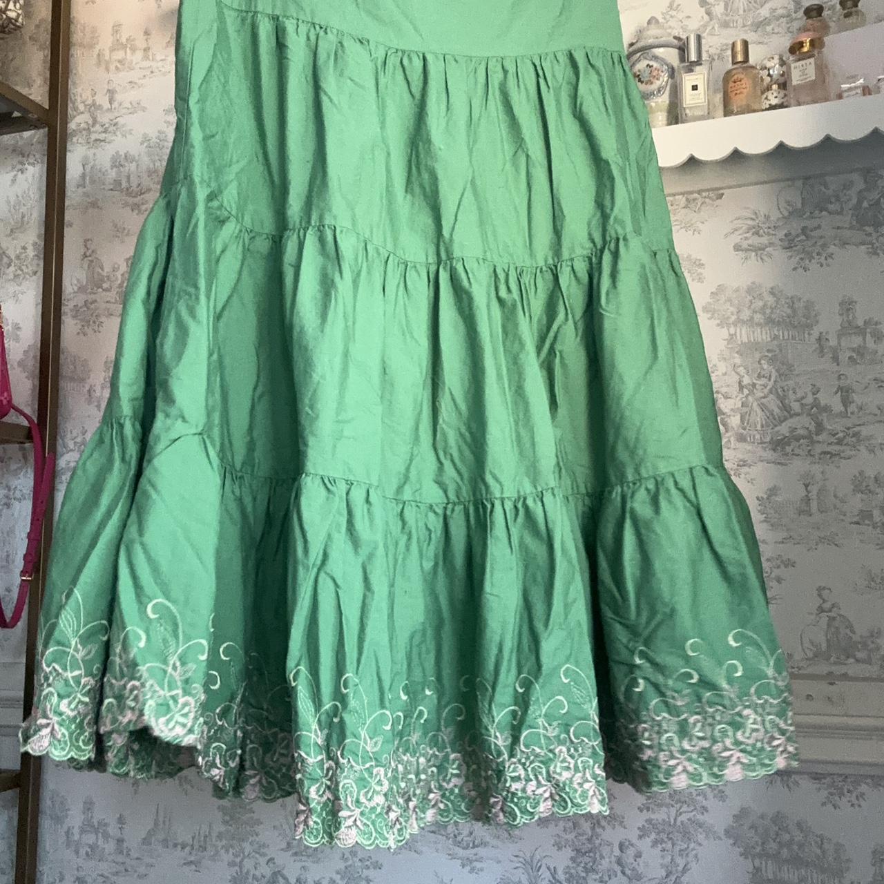 Green skirt very best sale