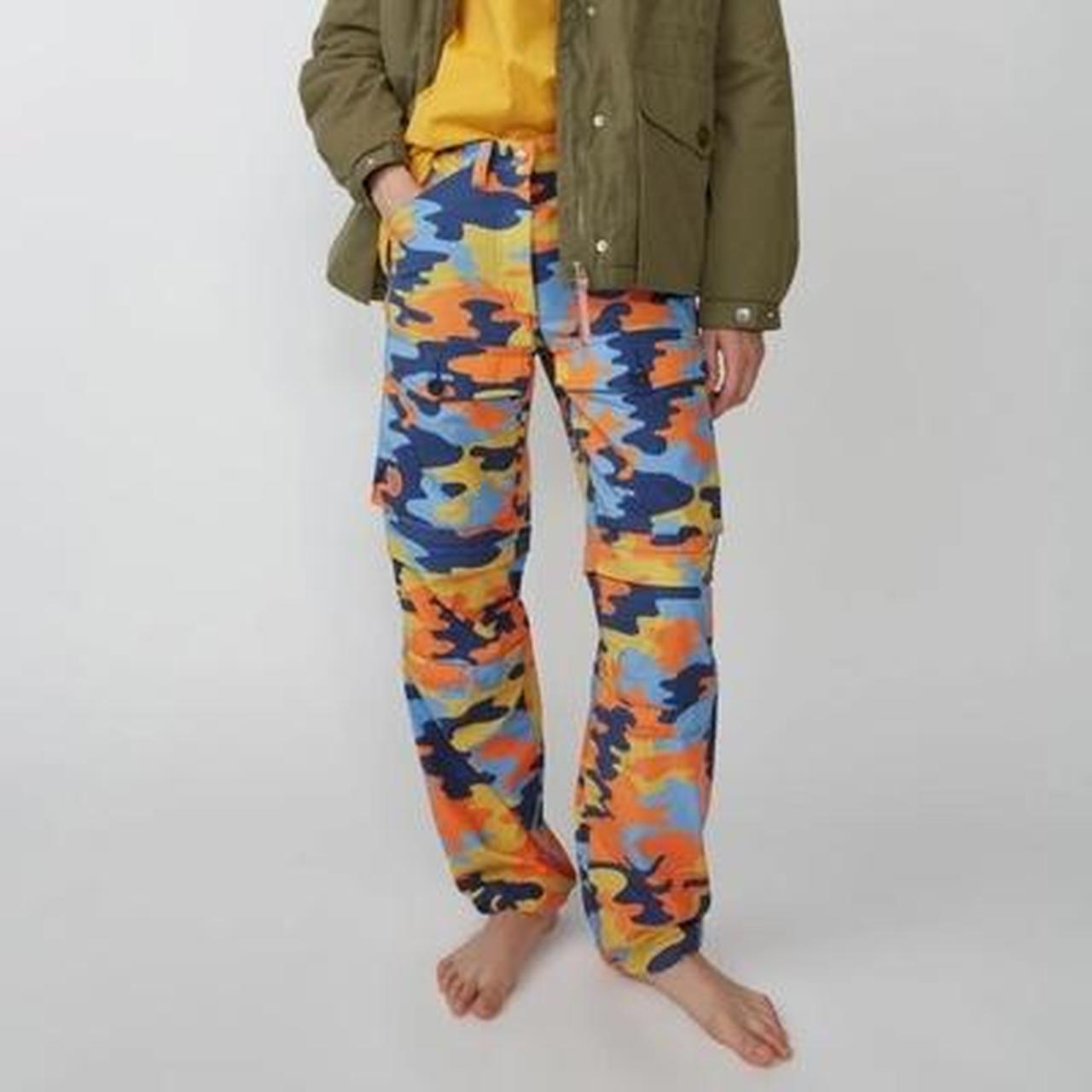 Orange and blue camo on sale pants