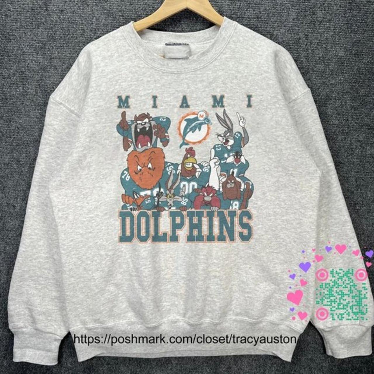 Vintage 1992 Miami Dolphins Looney sold Toones Taz Sweatshirt