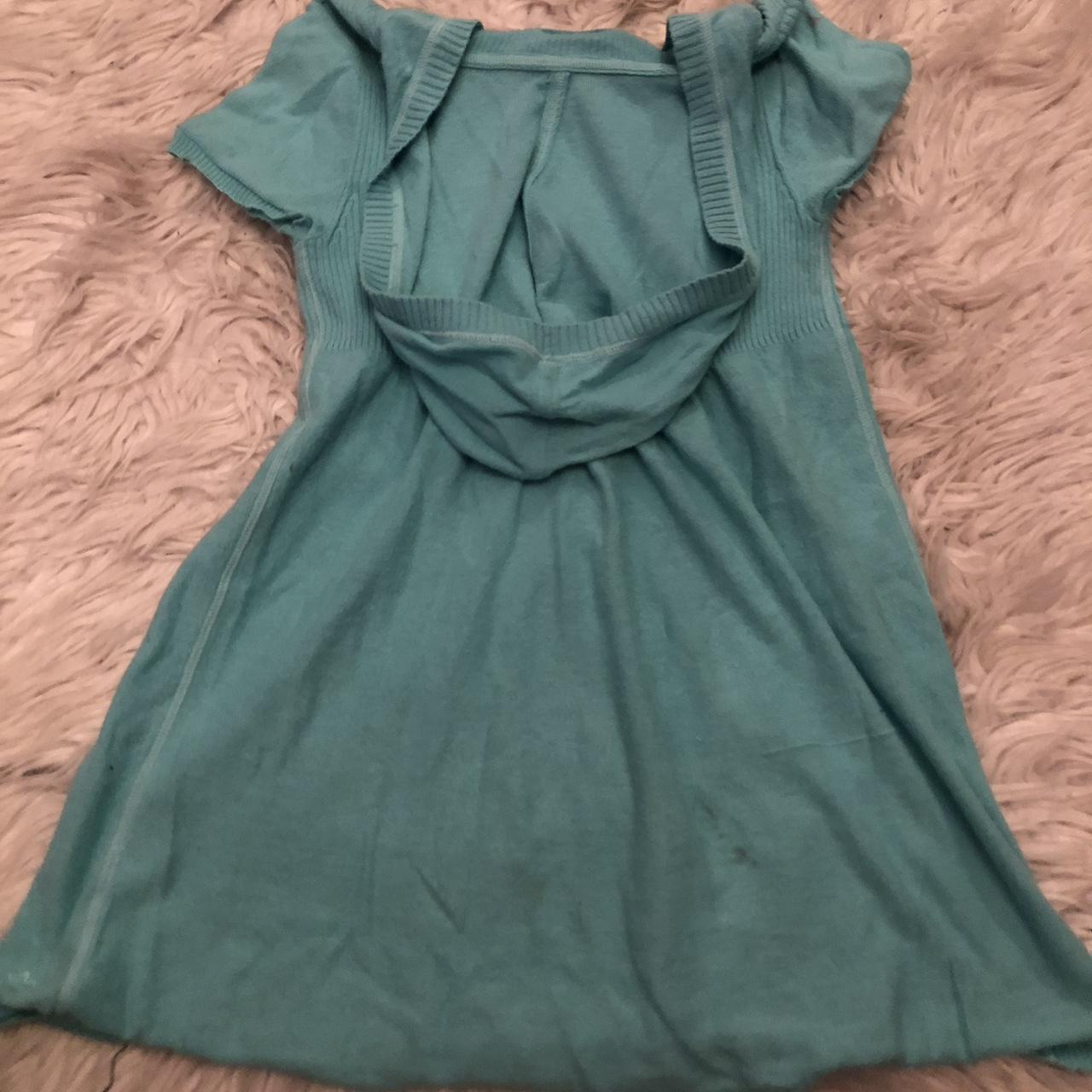 Super cute teal baby doll top with hood 💙 Size... Depop