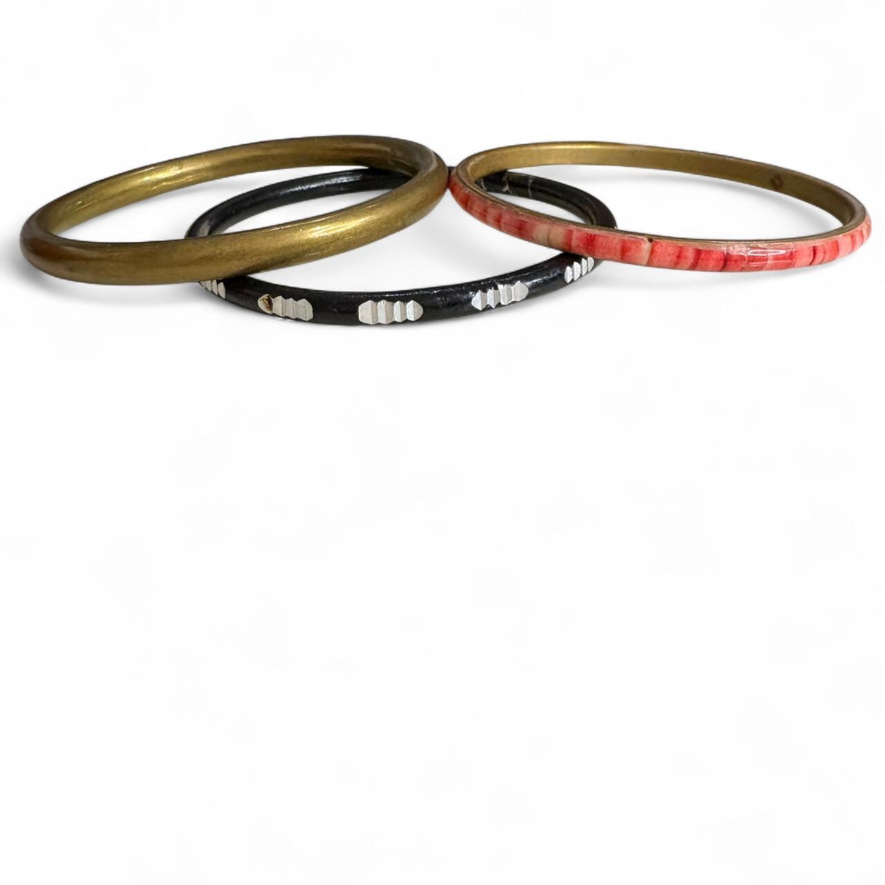 Women's Bracelet - Multi/Black – Set of three ama… - image 1