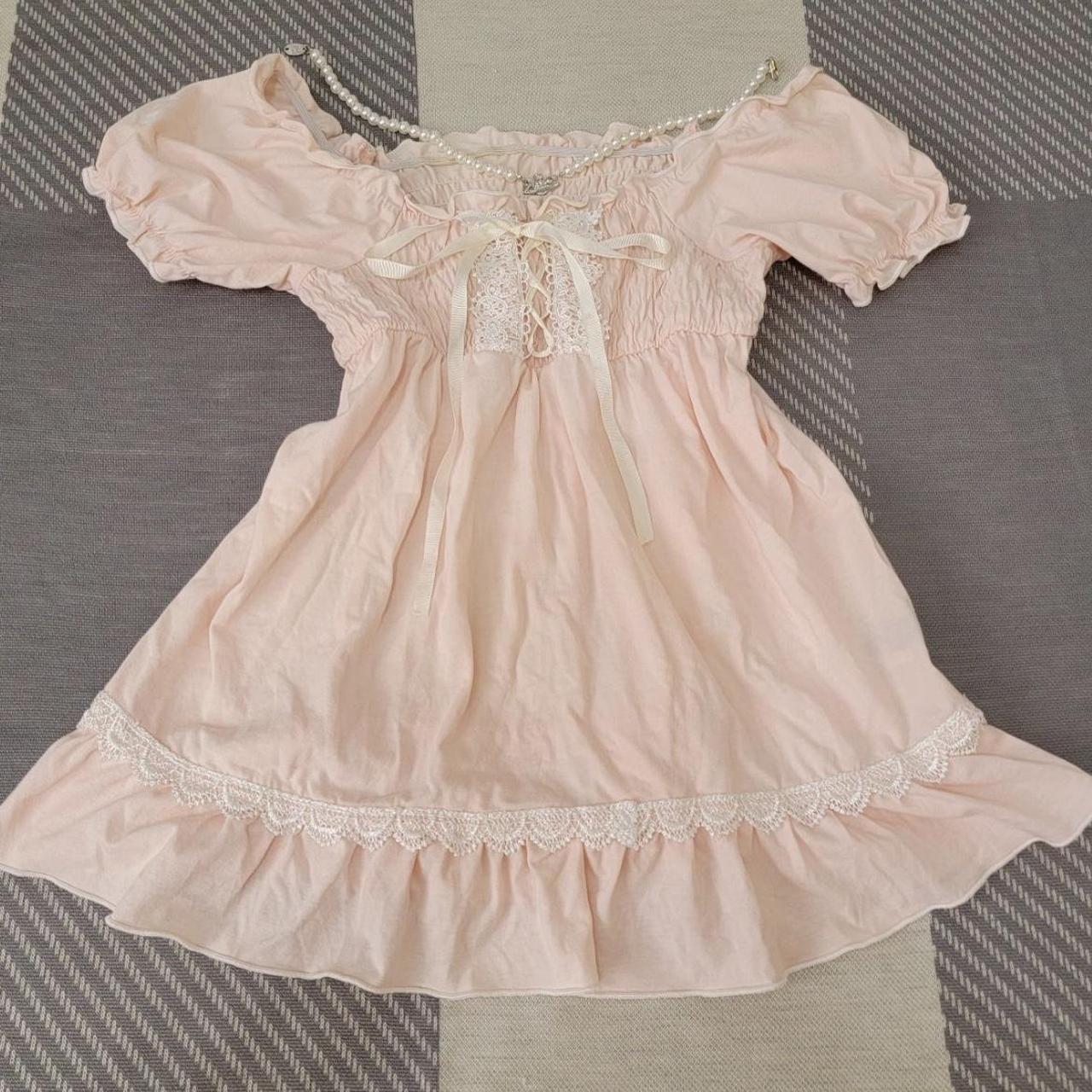 Japanese Label Pink Dollette Babydoll Ruffle... - Depop