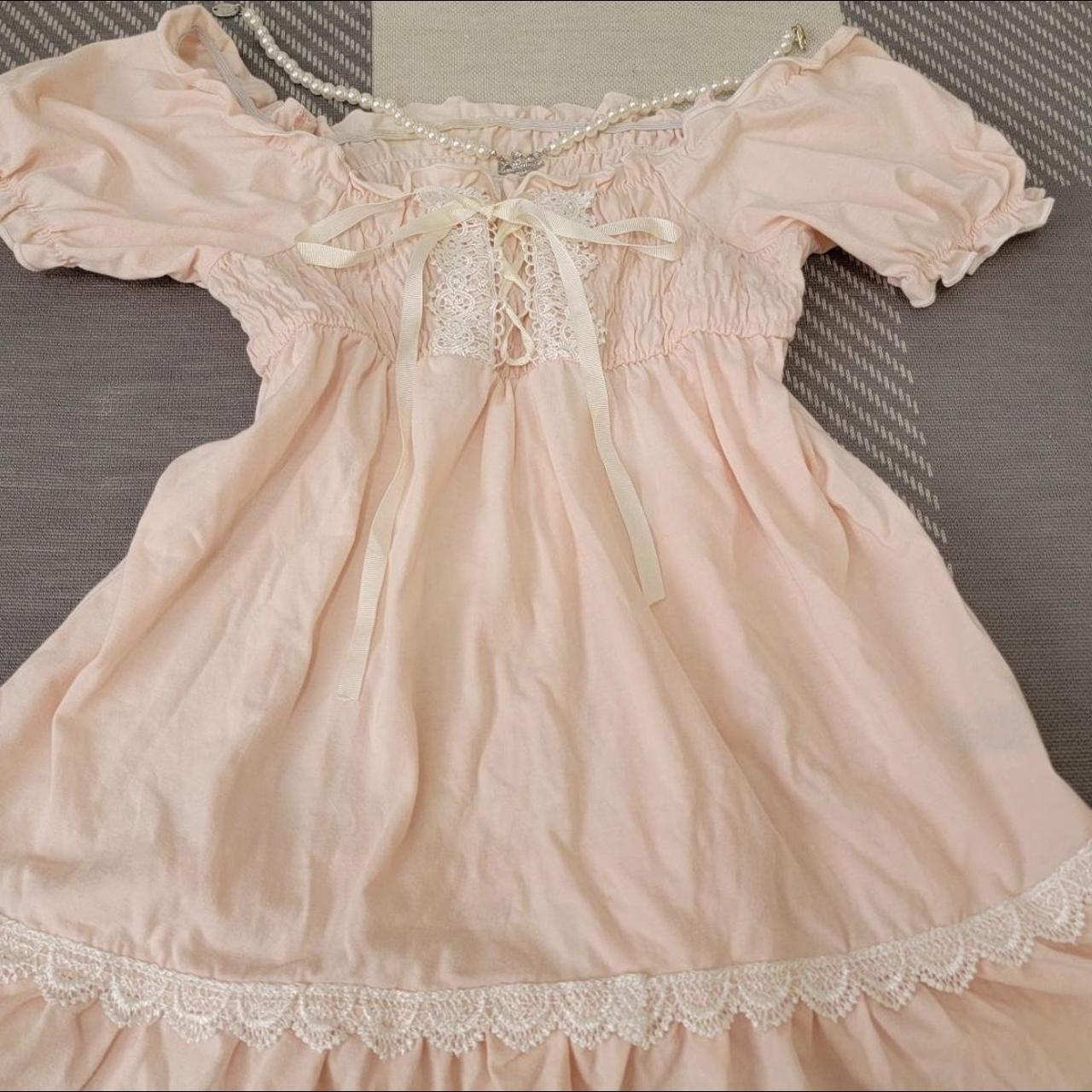 Japanese Label Pink Dollette Babydoll Ruffle... - Depop