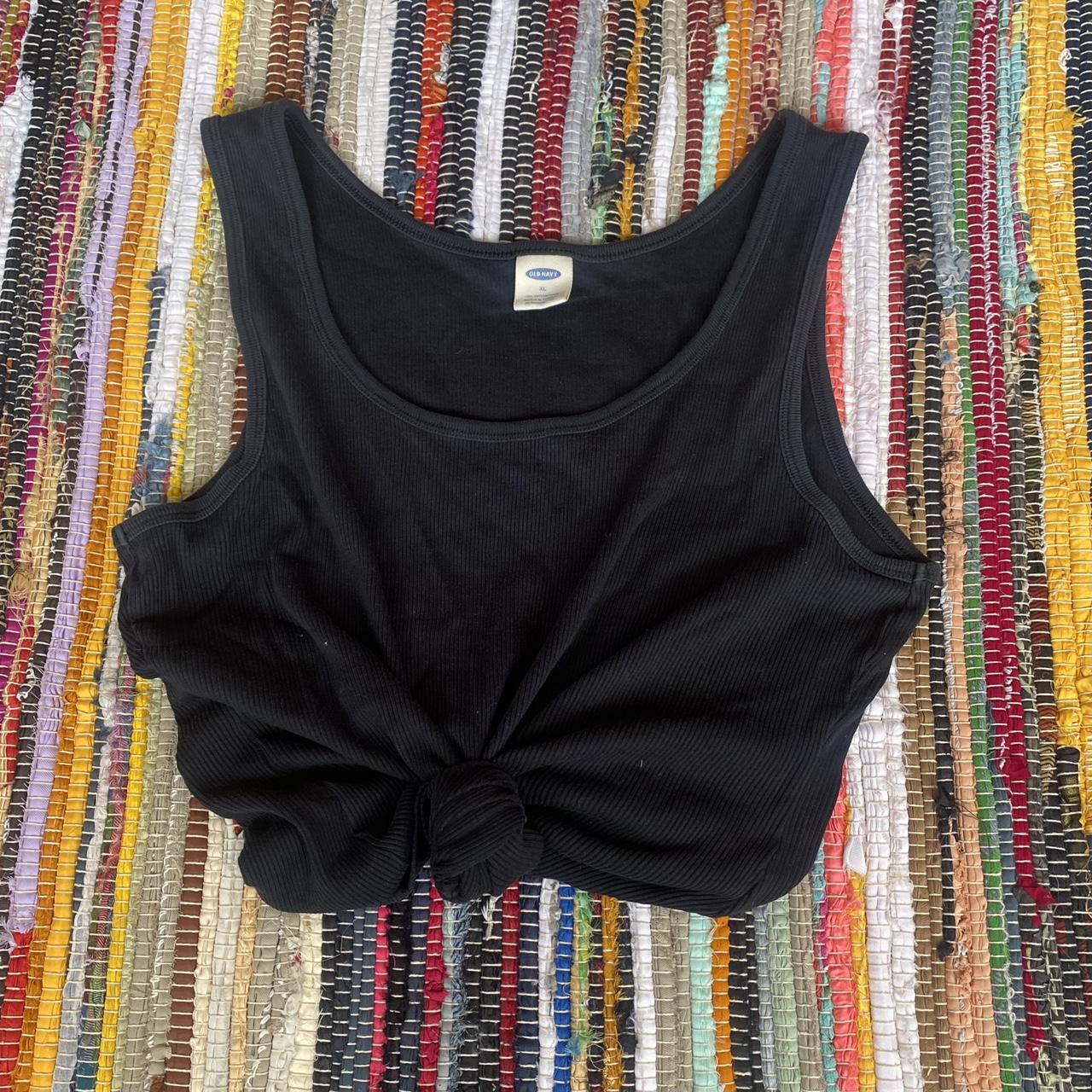 Basic black old navy tank top! Size XL, ribbed,... Depop