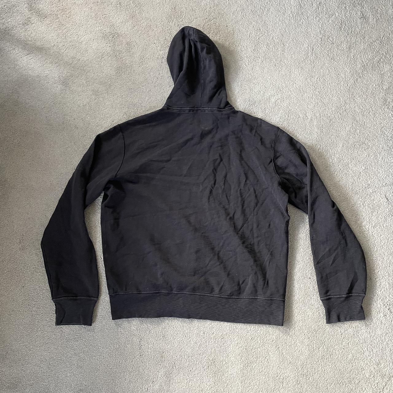 Ralph Lauren Black Zip up hoodie Large - Depop