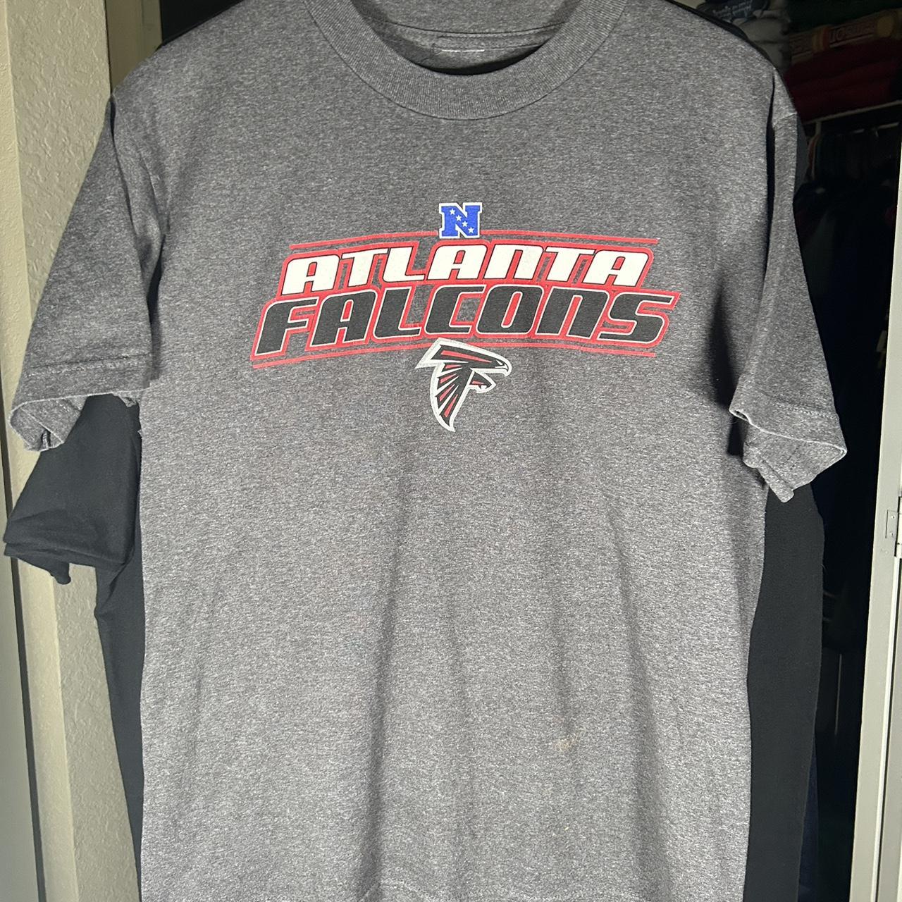 Atlanta Falcons Shirt Adult Medium Gray Red Black Casual Preppy