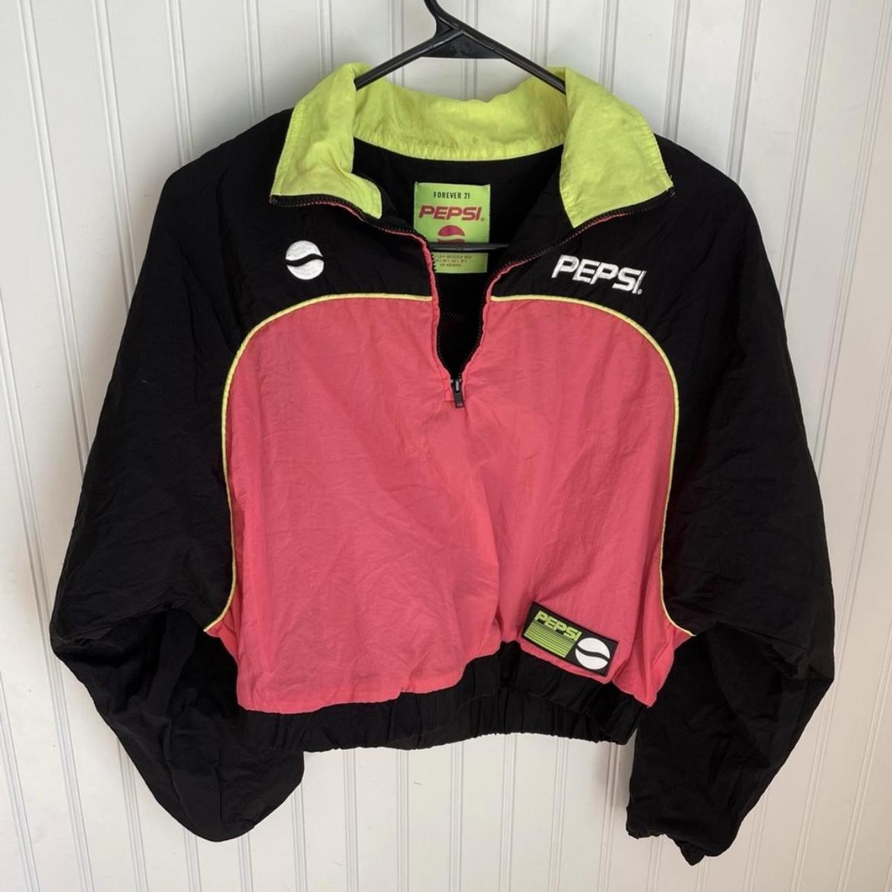 Retro Style Forever 21 x Pepsi Neon Cropped Pullover