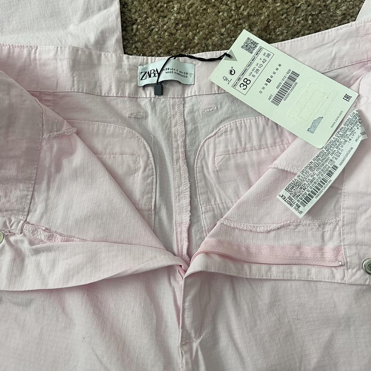 Zara Cargo Pants Light pink, brand new with tags. - Depop