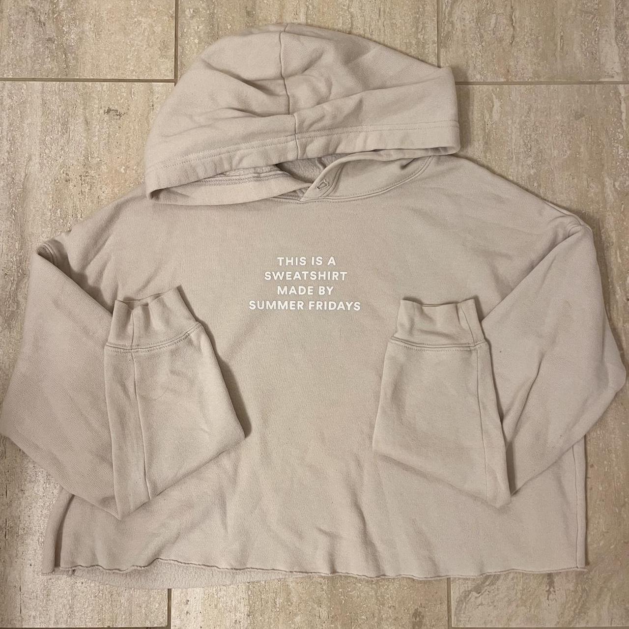 Summer Fridays Cropped Hoodie very soft on. Depop