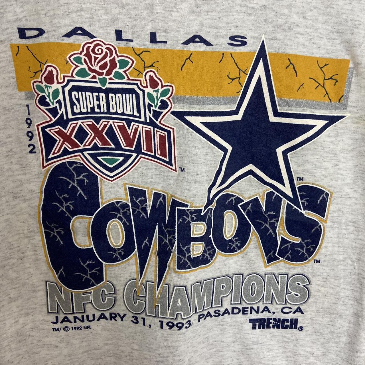 1993 Dallas Cowboys Super Bowl Champions Tee Single - Depop