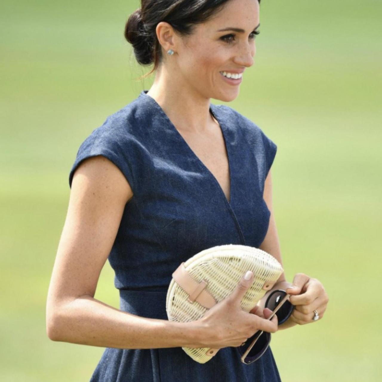 J Crew Fan Rattan Straw Clutch Bag Tan As Seen Depop