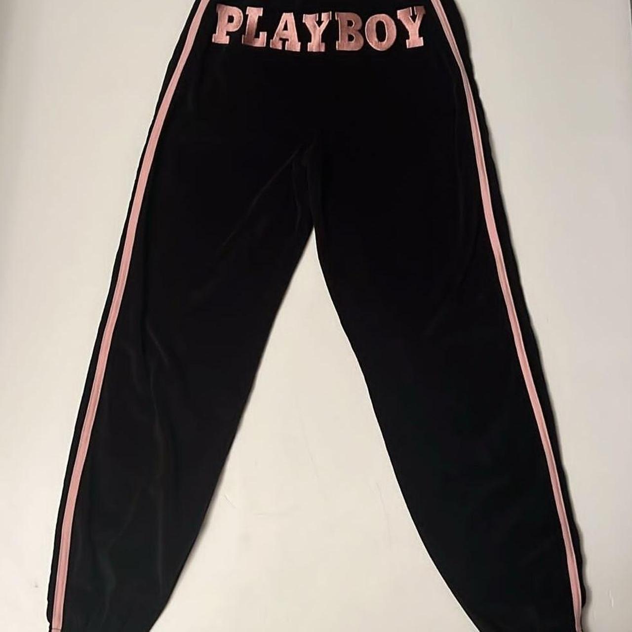 Ladies PLAYBOY MISSGUIDED pink black velour y2k Depop