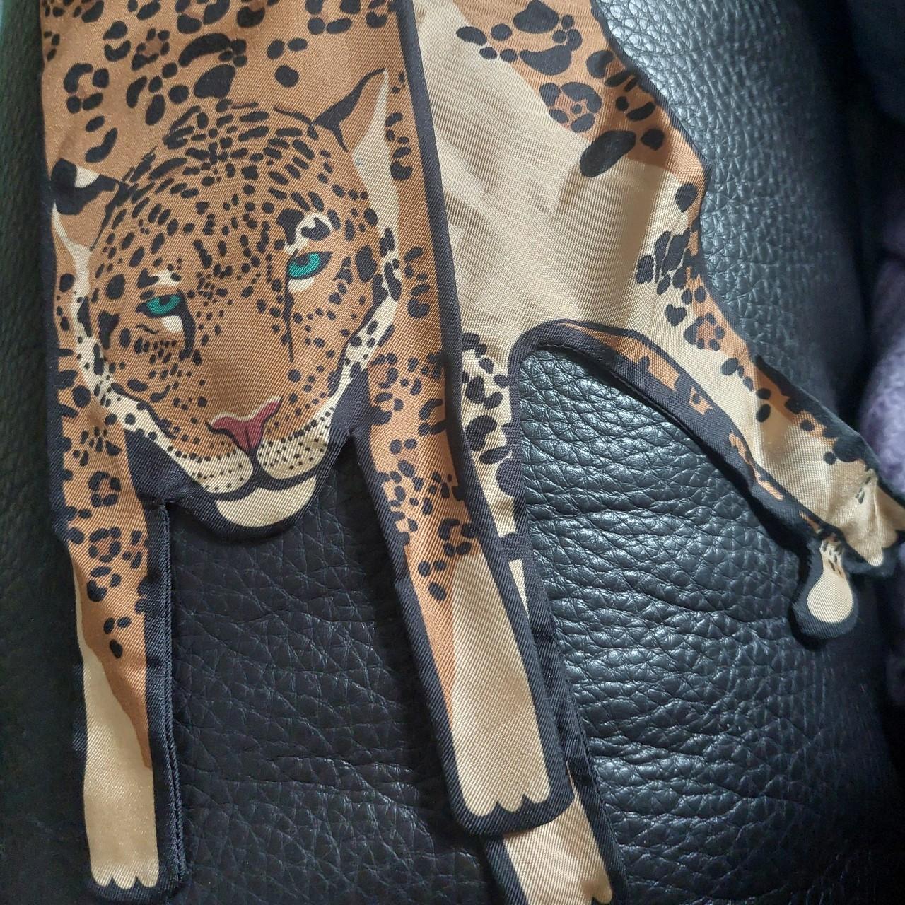 Cleo ferin mercury silk leopard scarf knot 100%... - Depop