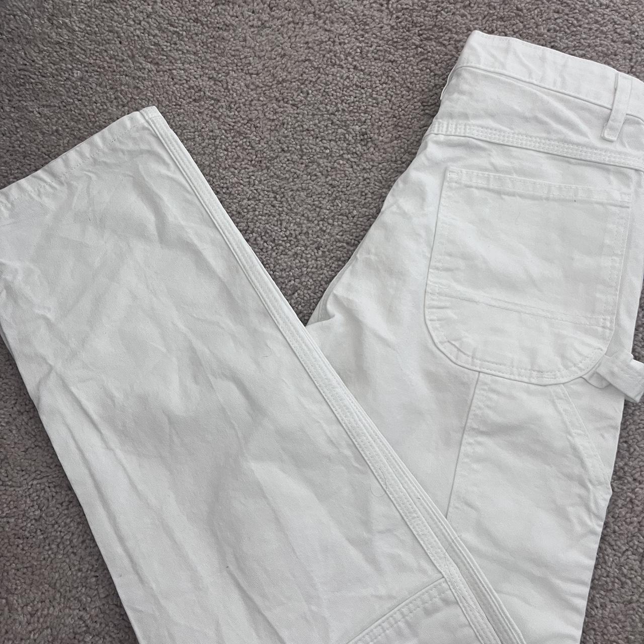 white dickies carpenter pants brand new without... - Depop