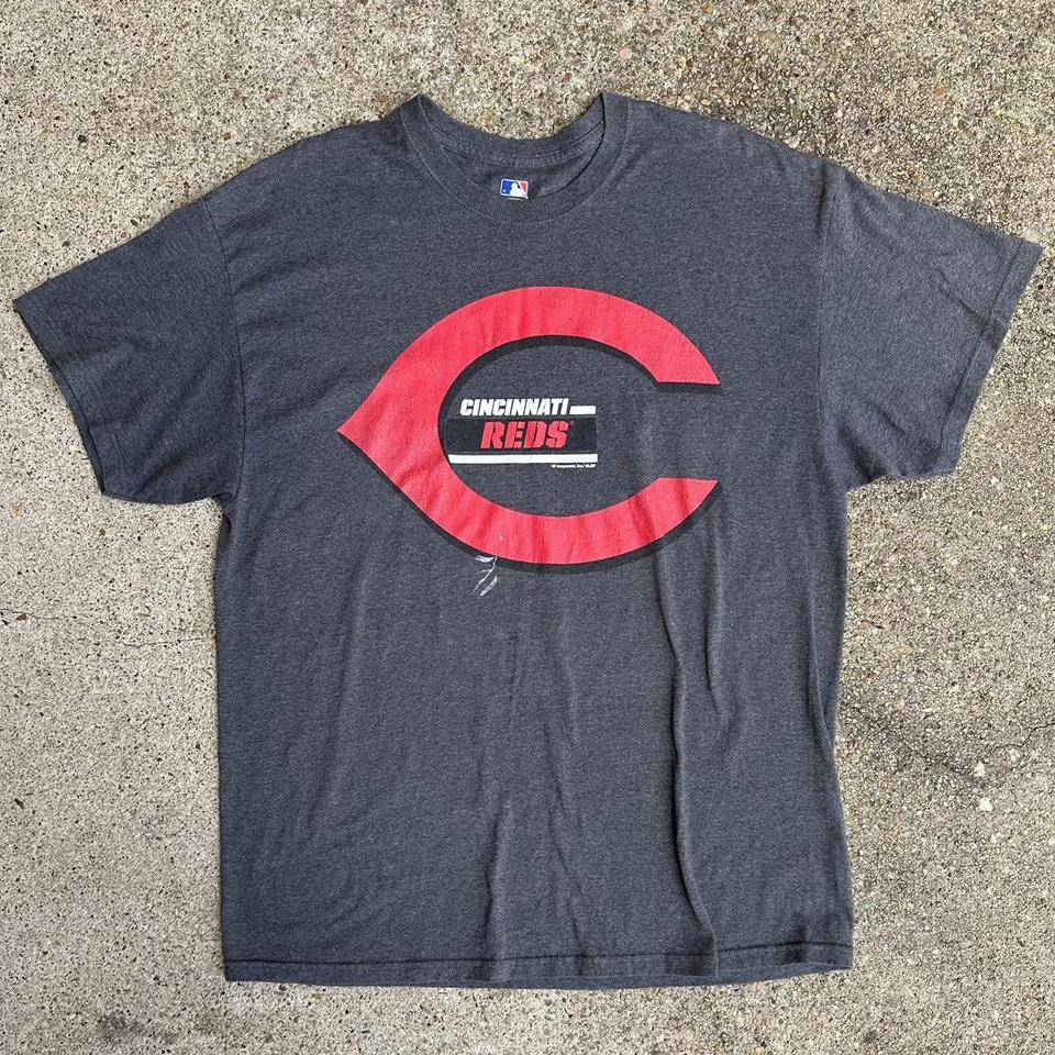 grey cincinnati reds shirt mlb genuine merchandise - Depop