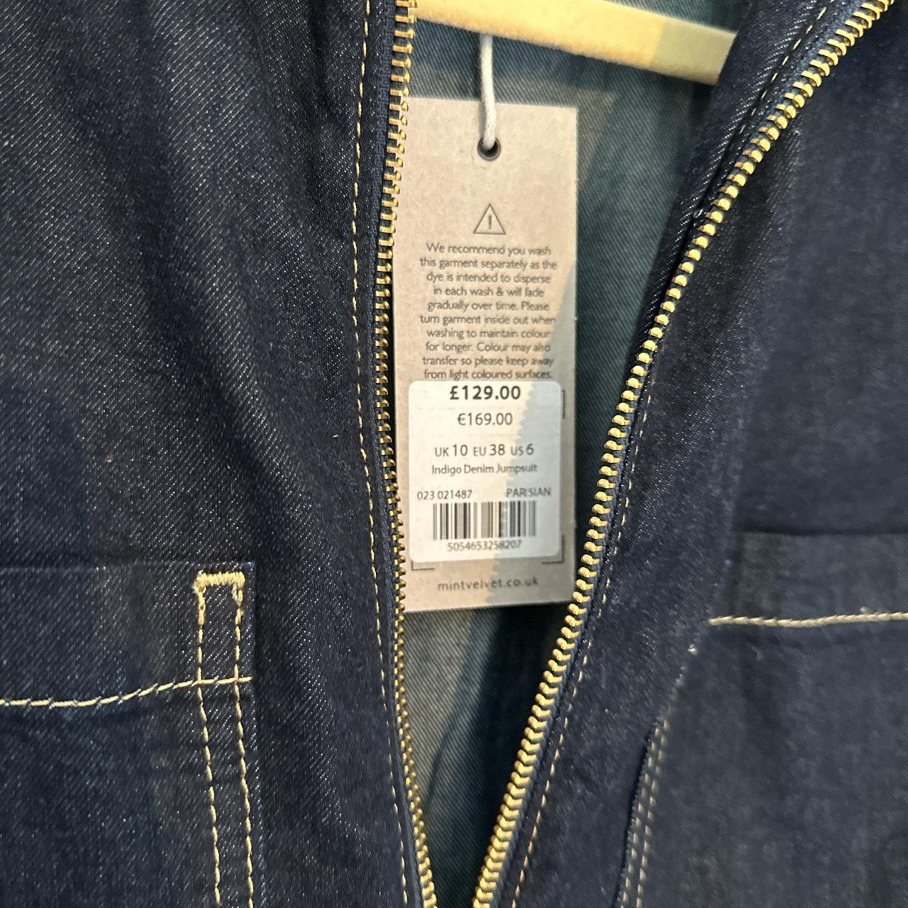 Denim jumpsuit Mint Velvet boiler suit style, very... Depop