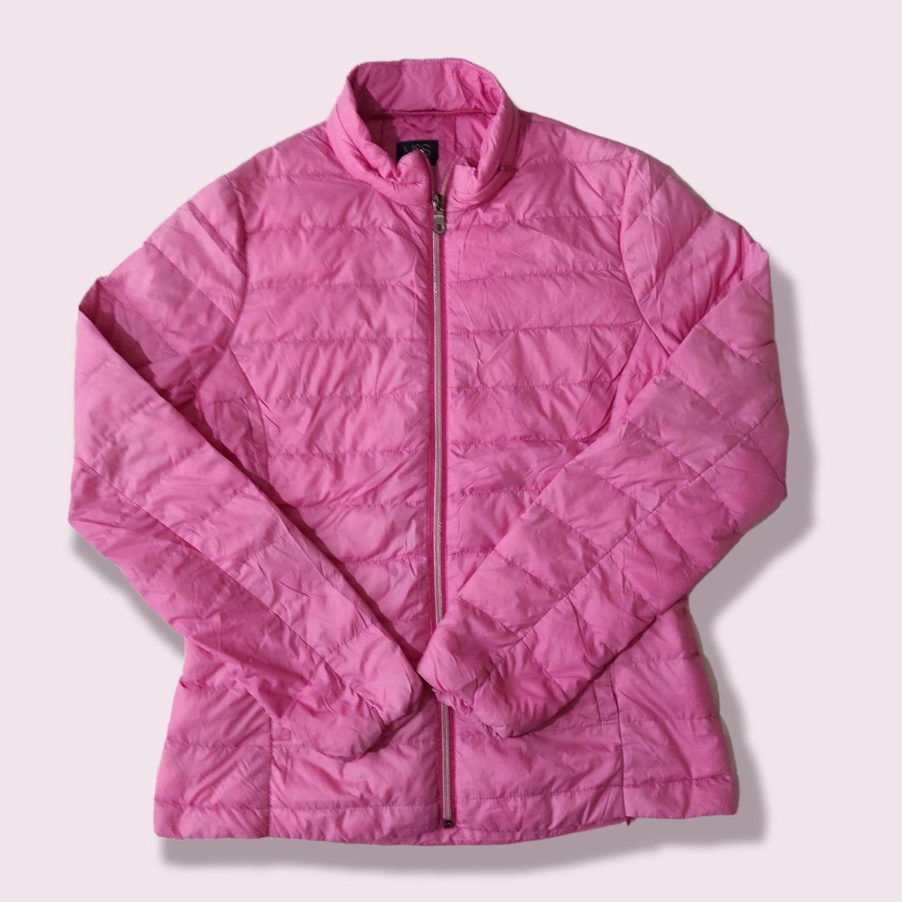 M&S Down Feather Jacket Puffer Quilted Size 10 Pink... Depop