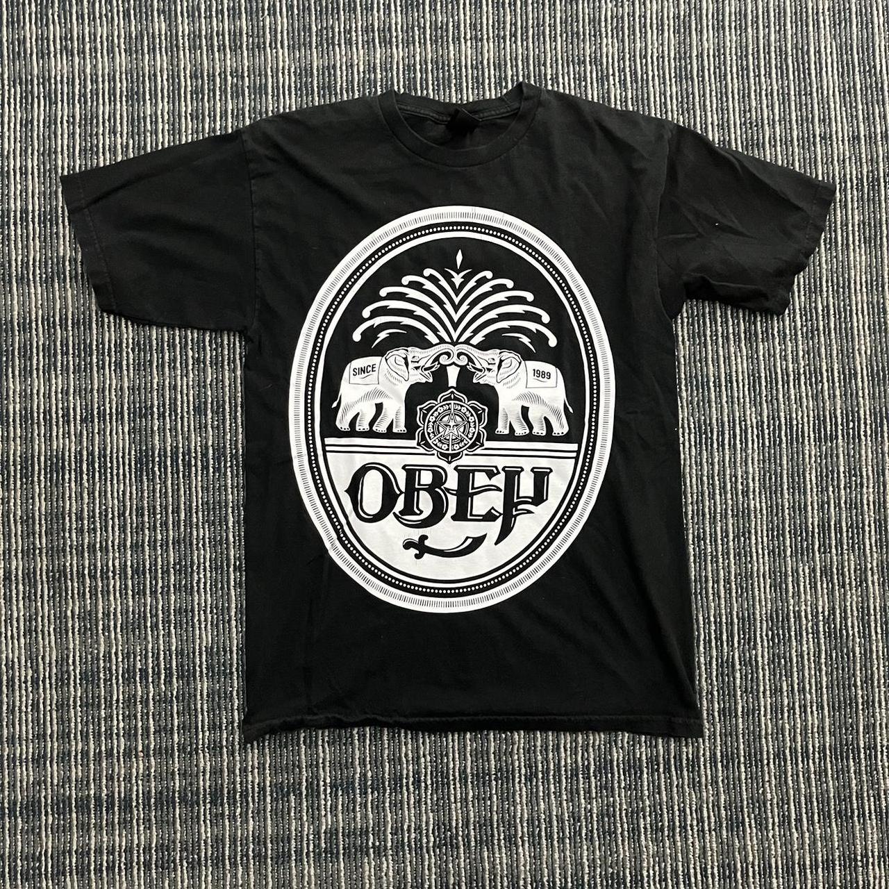 Adult Medium Y2K Obey Skateboarding Elephant Oval... Depop
