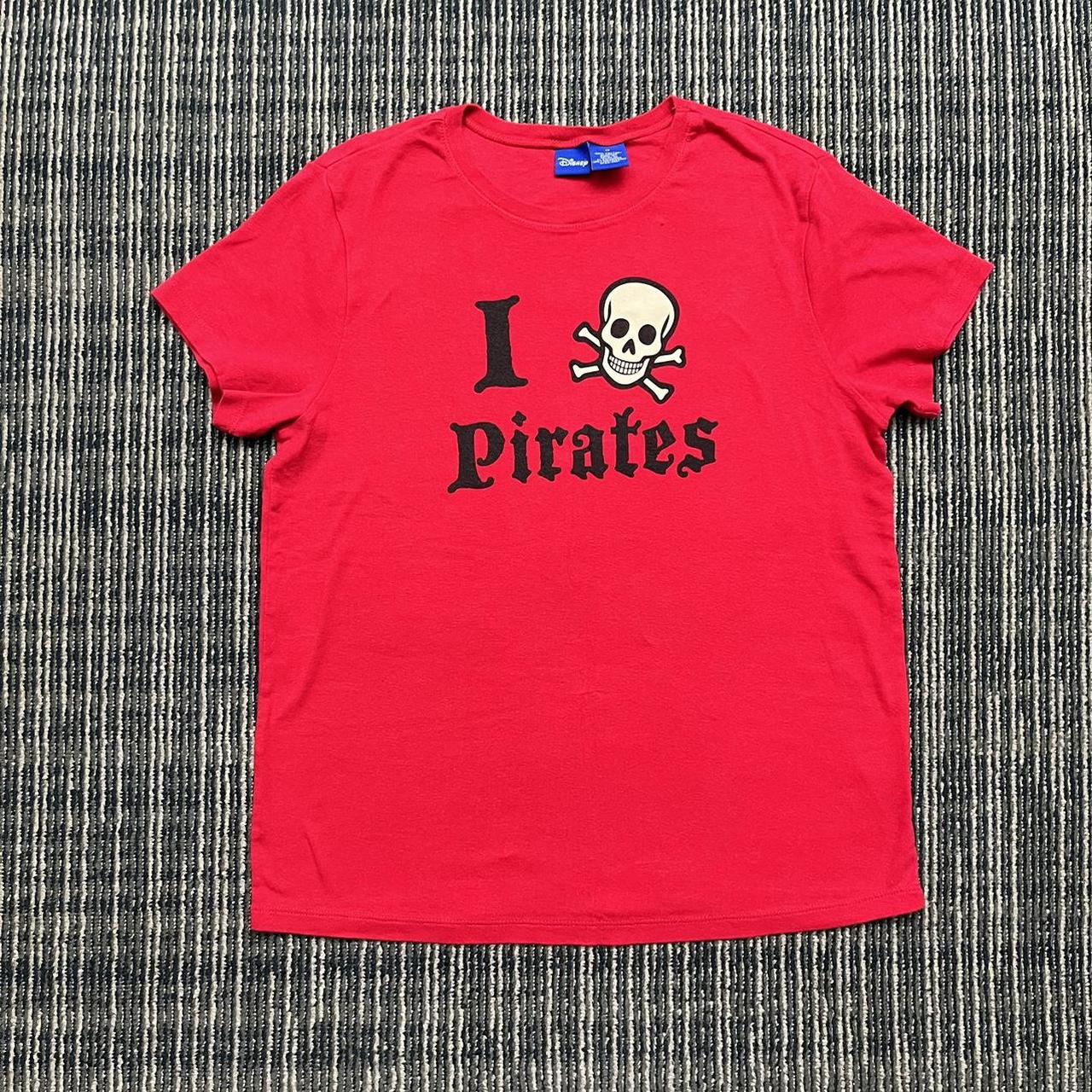 Official Disney Pirates of the Caribbean Red Tee shirt XS