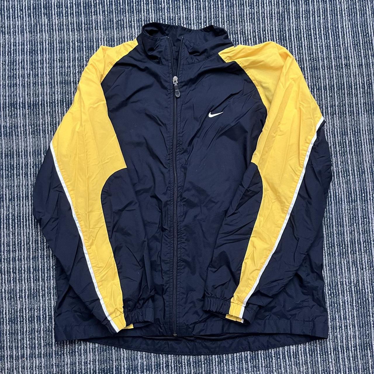 Adult Large Cyber Y2K Simple Nike Yellow Accented... - Depop