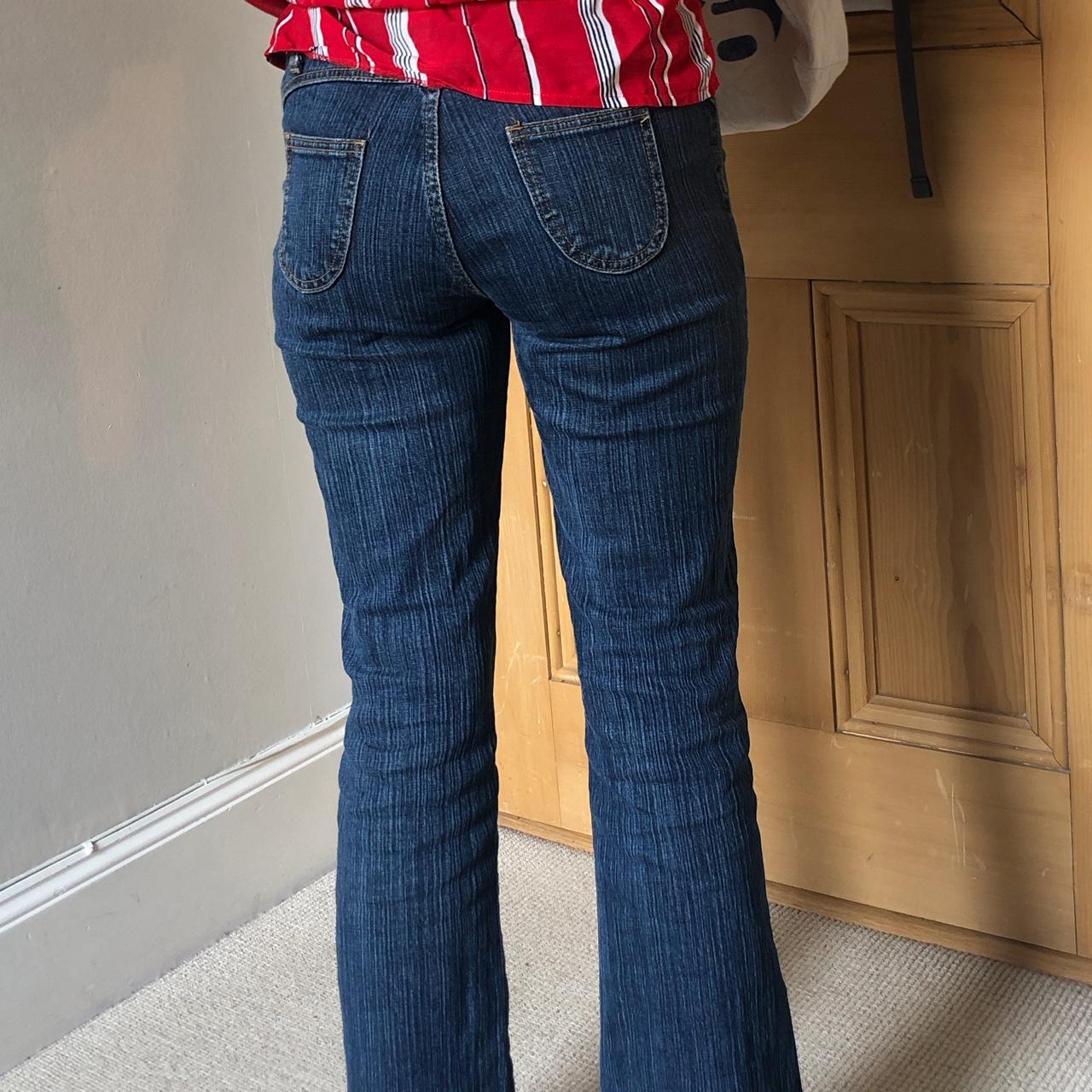 Super cute brandy jeans, dark wash with cute mini... Depop