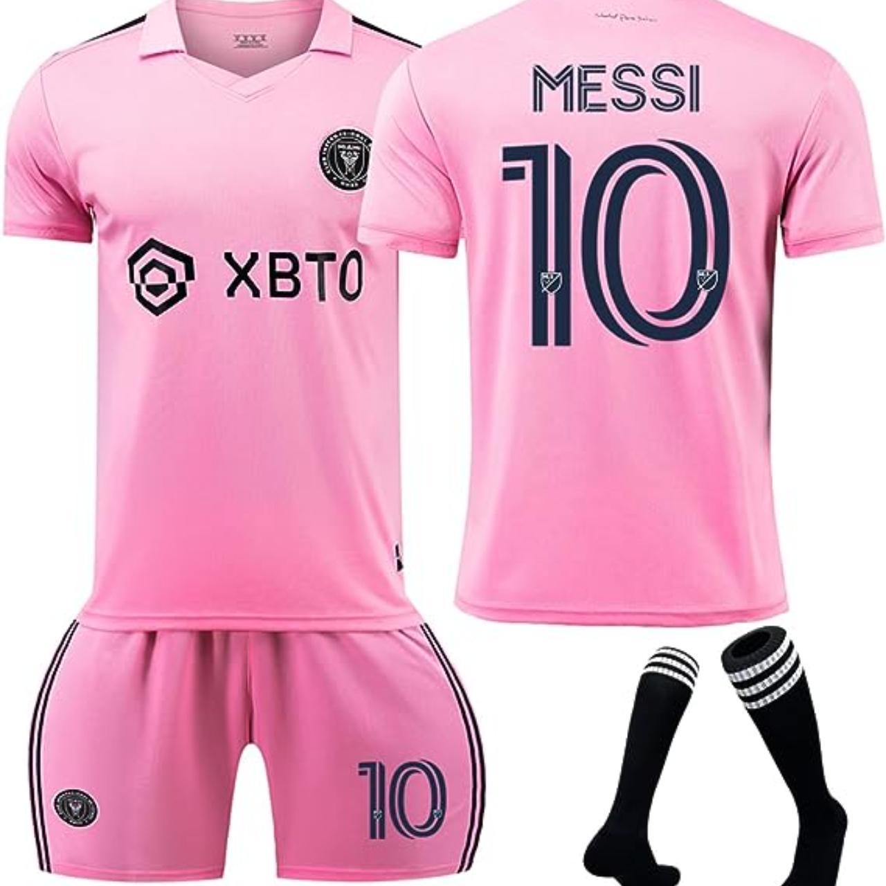 Lionel Messi Inter Miami Pink Kits Soccer Jersey... - Depop