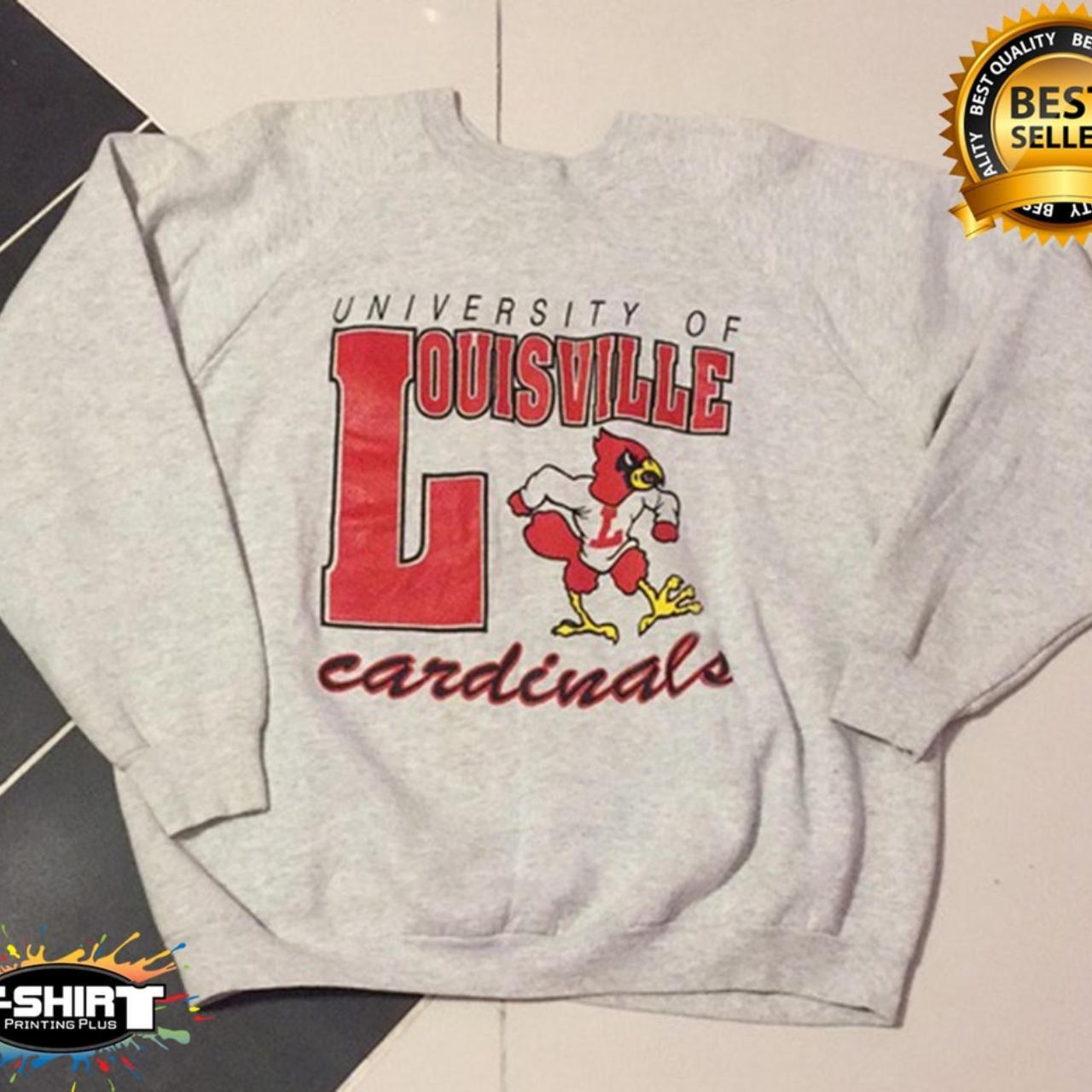 Vintage Louisville Cardinals College Sweatshirt, Size Medium