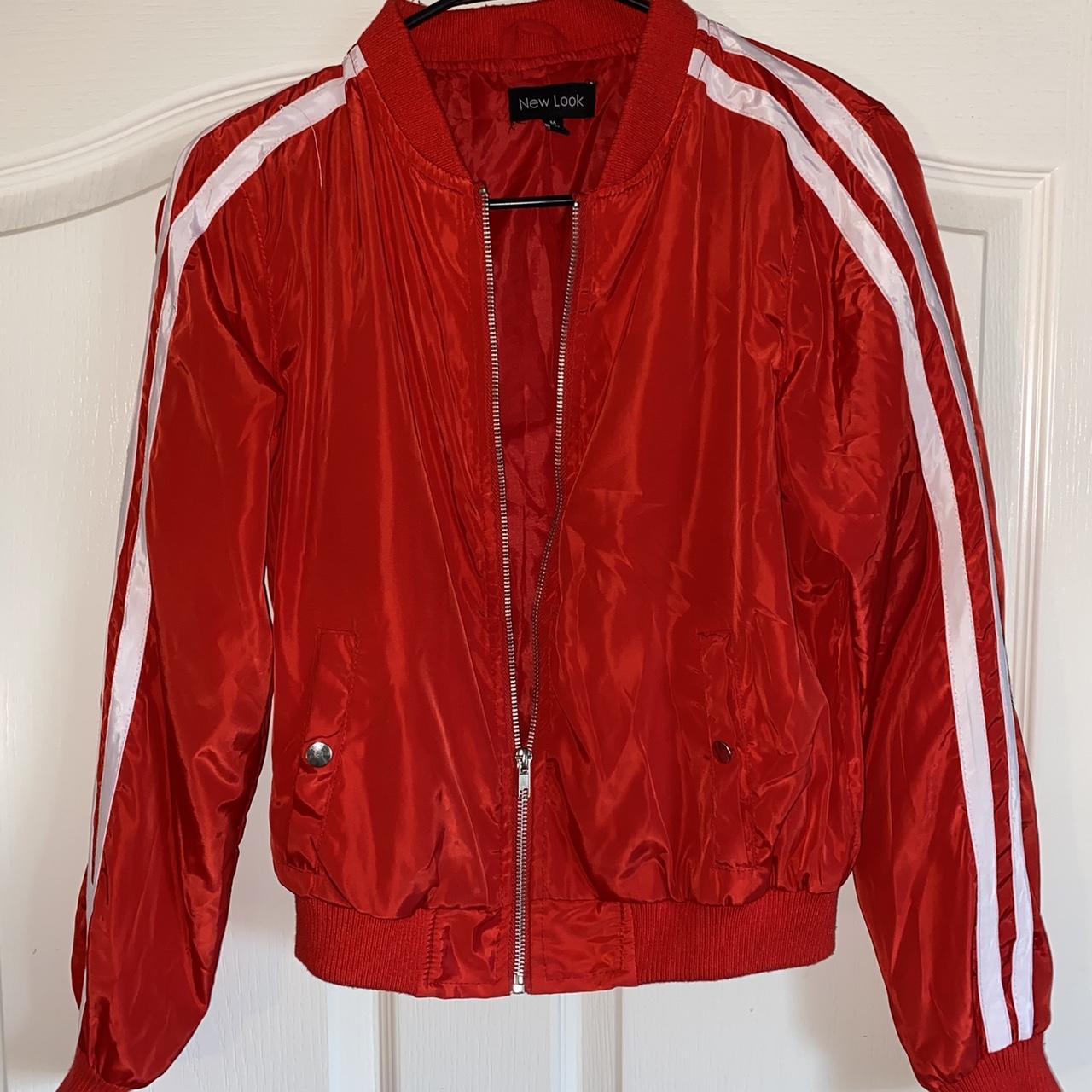 New Look Women's Red and White Jacket | Depop