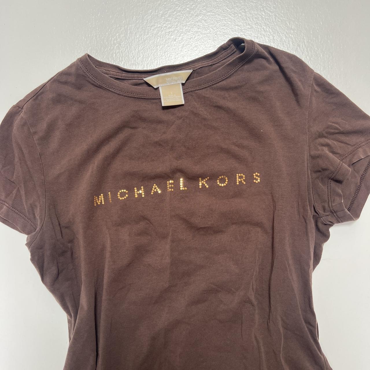 Michael kors t shirt brown online