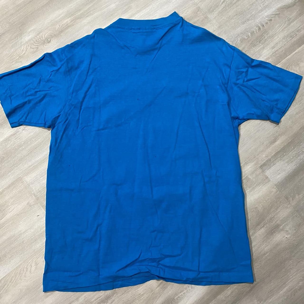 Hanes Men's Blue T-shirt | Depop