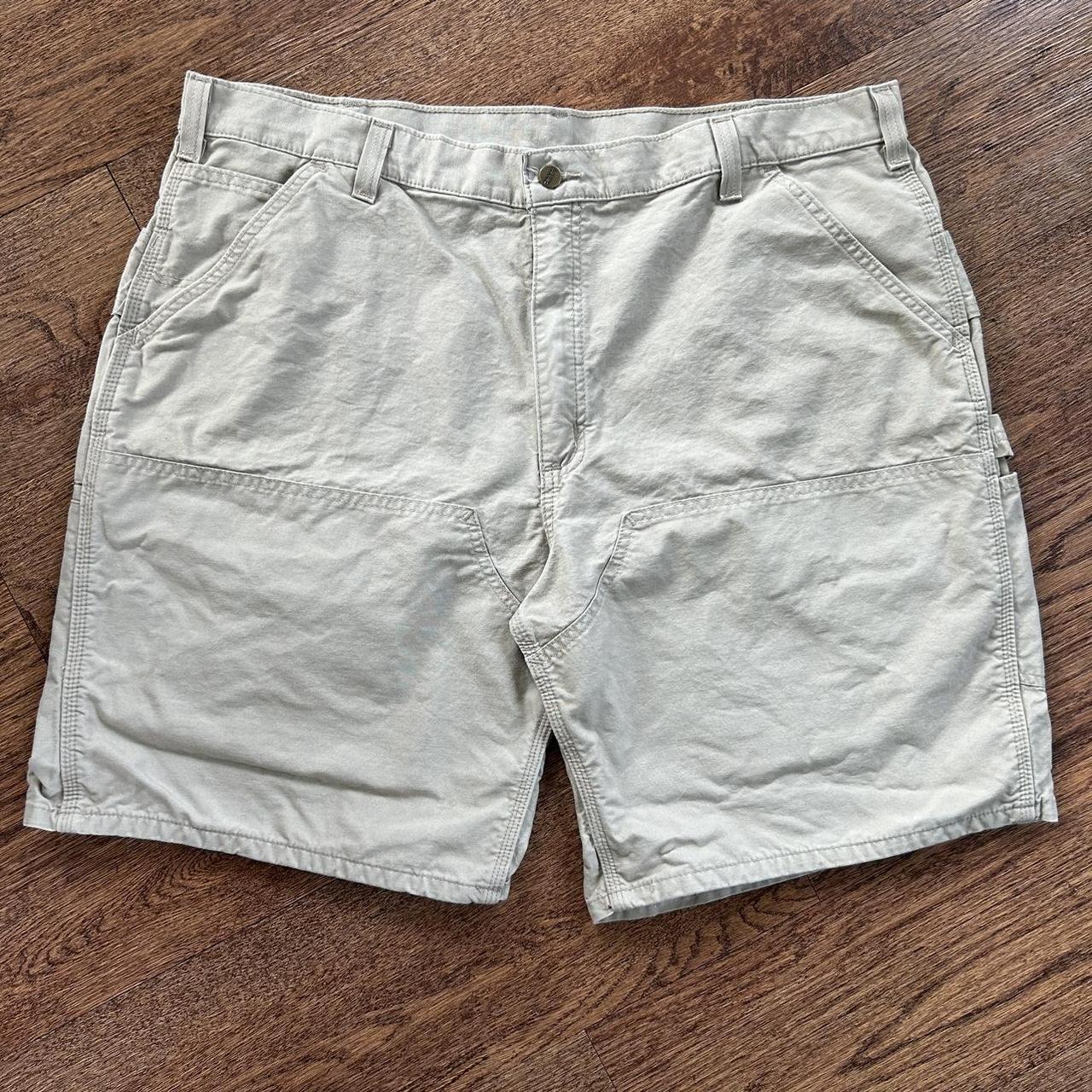 Carhartt Men's Tan and Khaki Shorts | Depop