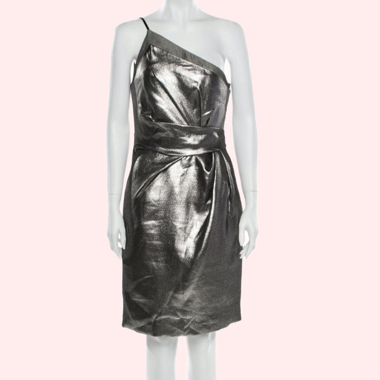 Halston heritage silver dress hotsell