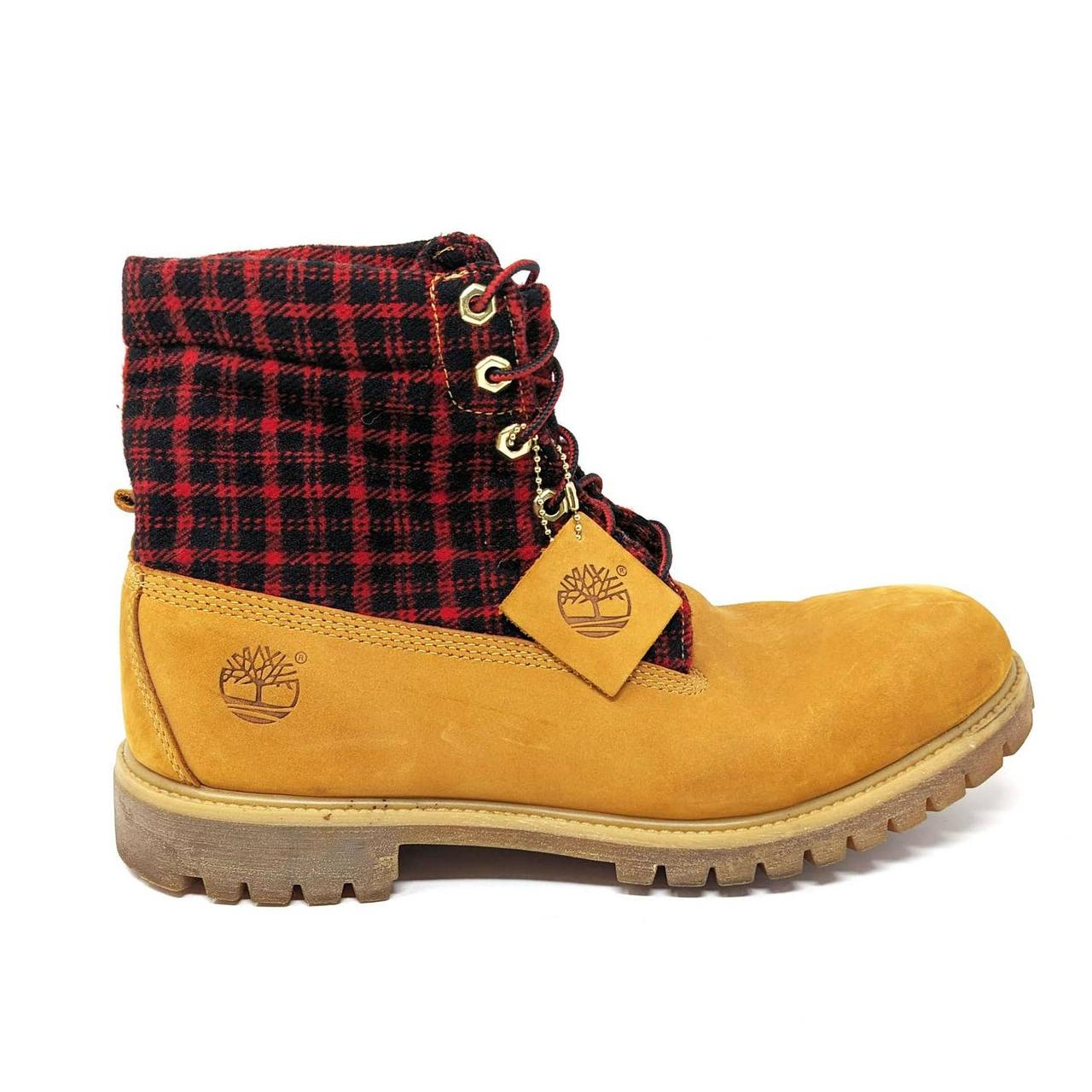 Plaid 2024 timberland boots