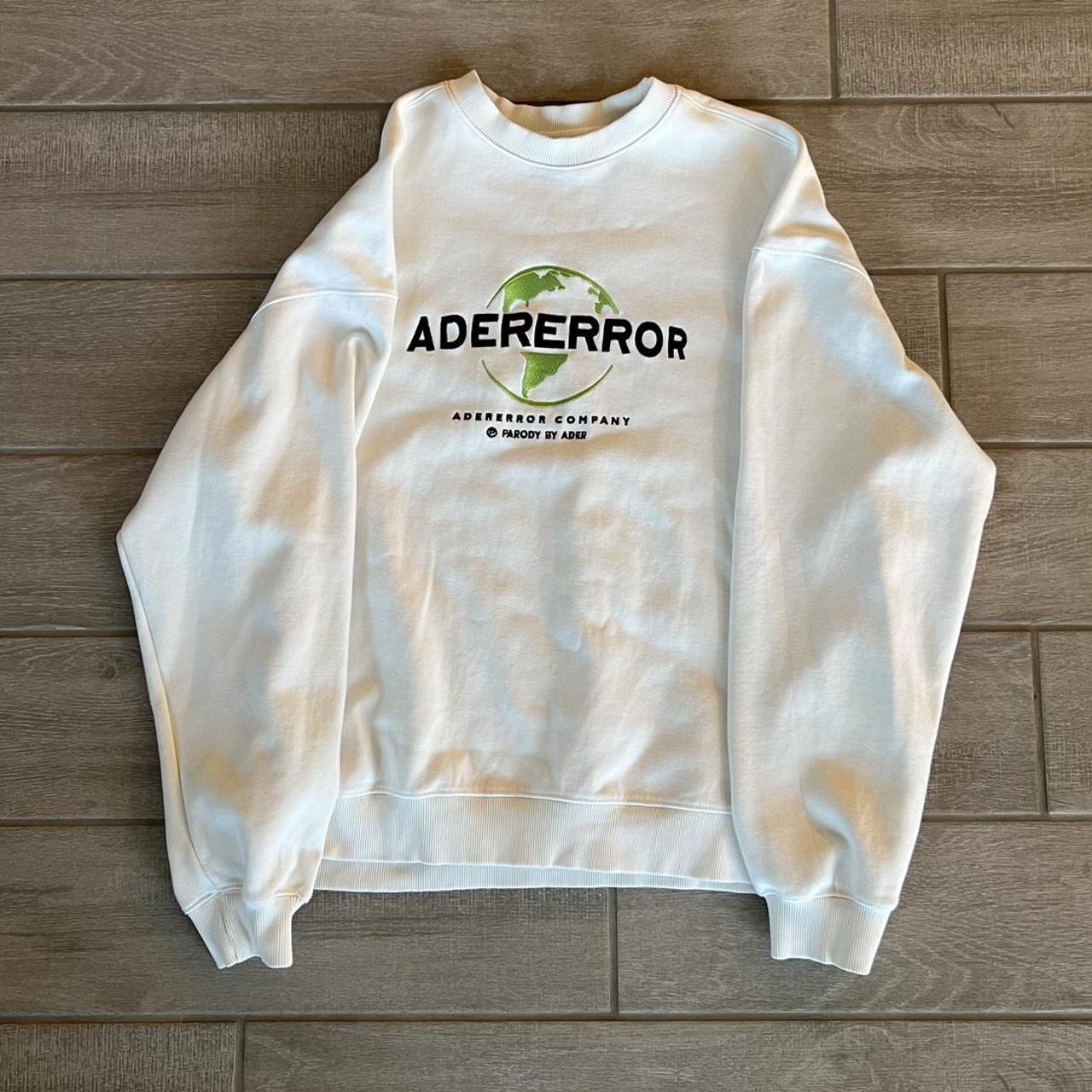 Ader Error Men's White and Green Sweatshirt