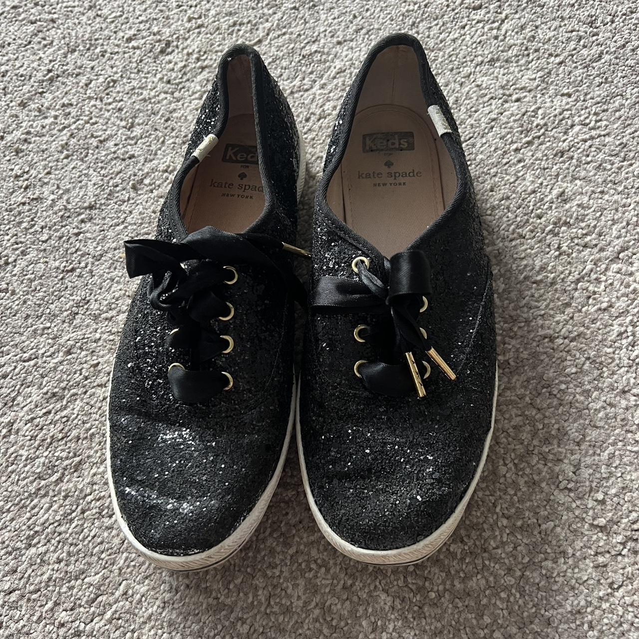 Kate Spade Glitter Keds Trainers Size Uk 4.5 Hi and... Depop