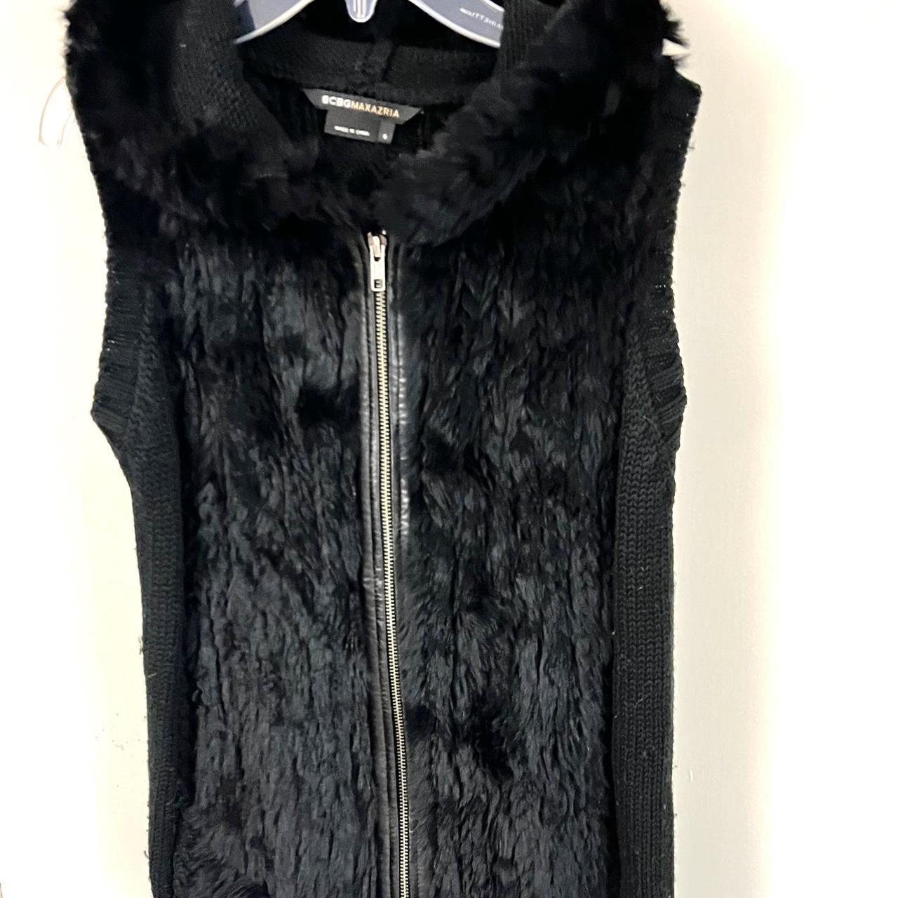 Bcbgmaxazria fur vest sale