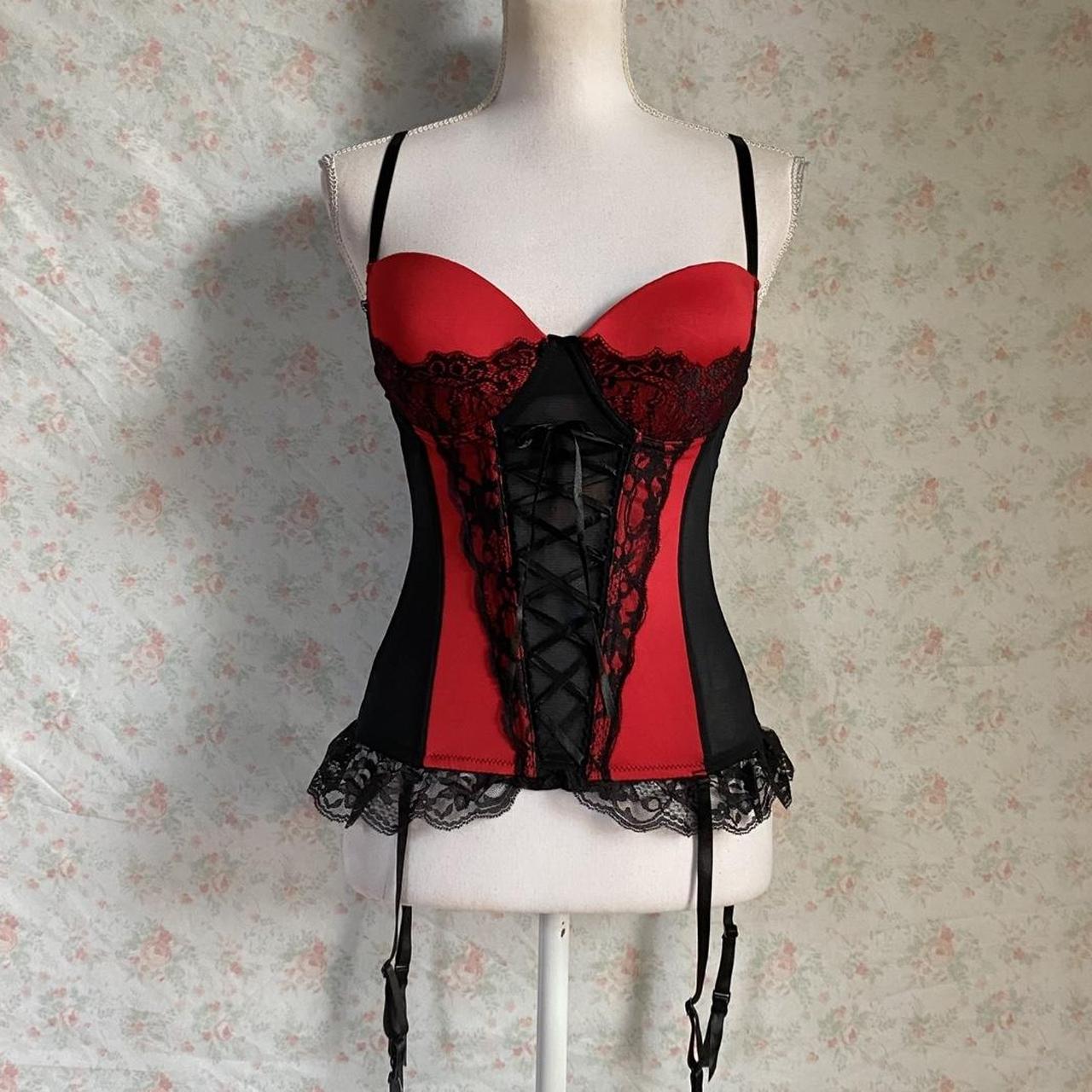 René Rofé Women's Corset - Black/Red - M – Stunni… - image 1