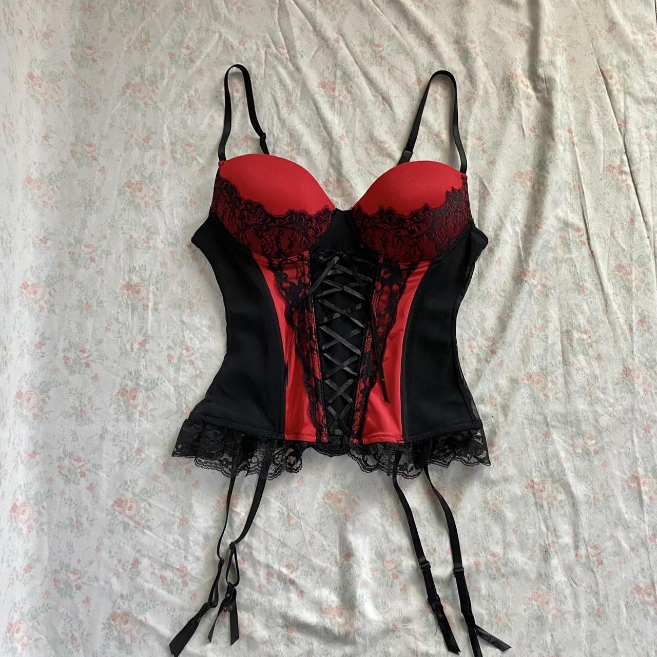 René Rofé Women's Corset - Black/Red - M – Stunni… - image 6