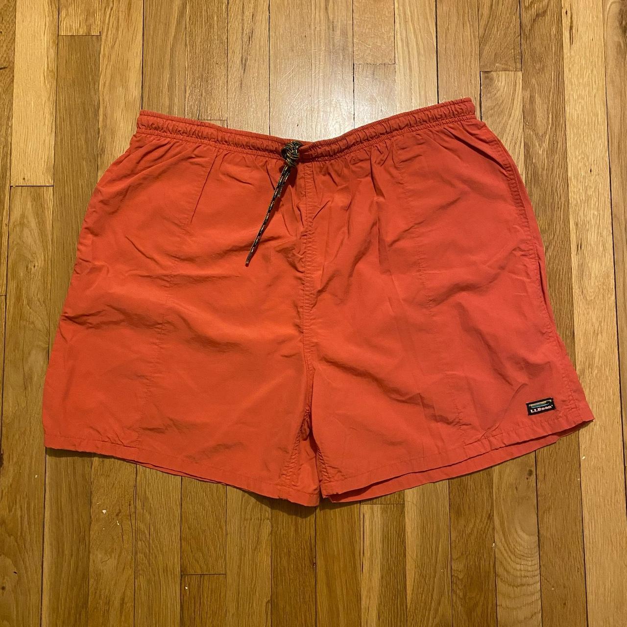 L.L.Bean Men's Orange Swim-briefs-shorts | Depop