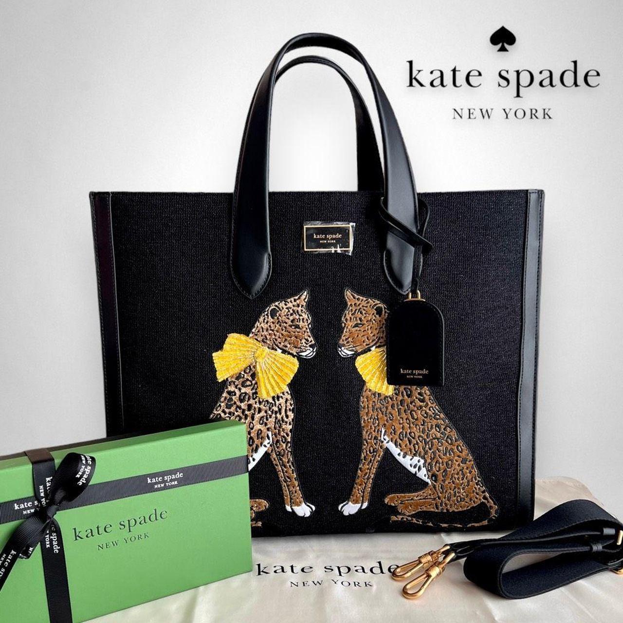 Kate spade leopard 2024 print cat bag