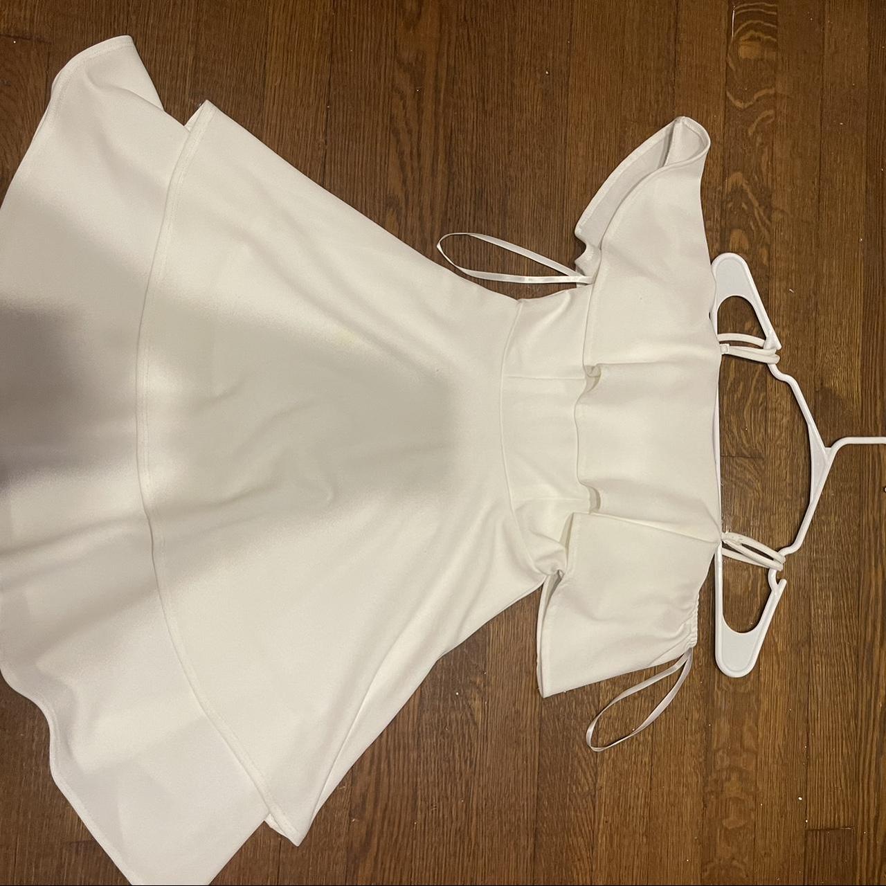 B Darlin White Dress Off The Shoulder But With... - Depop