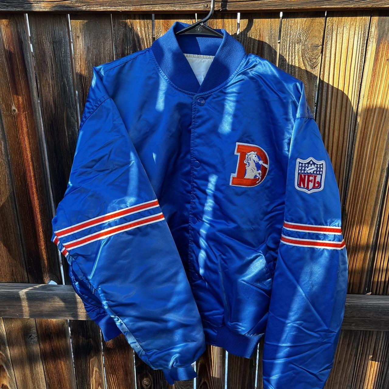 Vintage Starter Denver Broncos Varsity Jacket Mens... - Depop