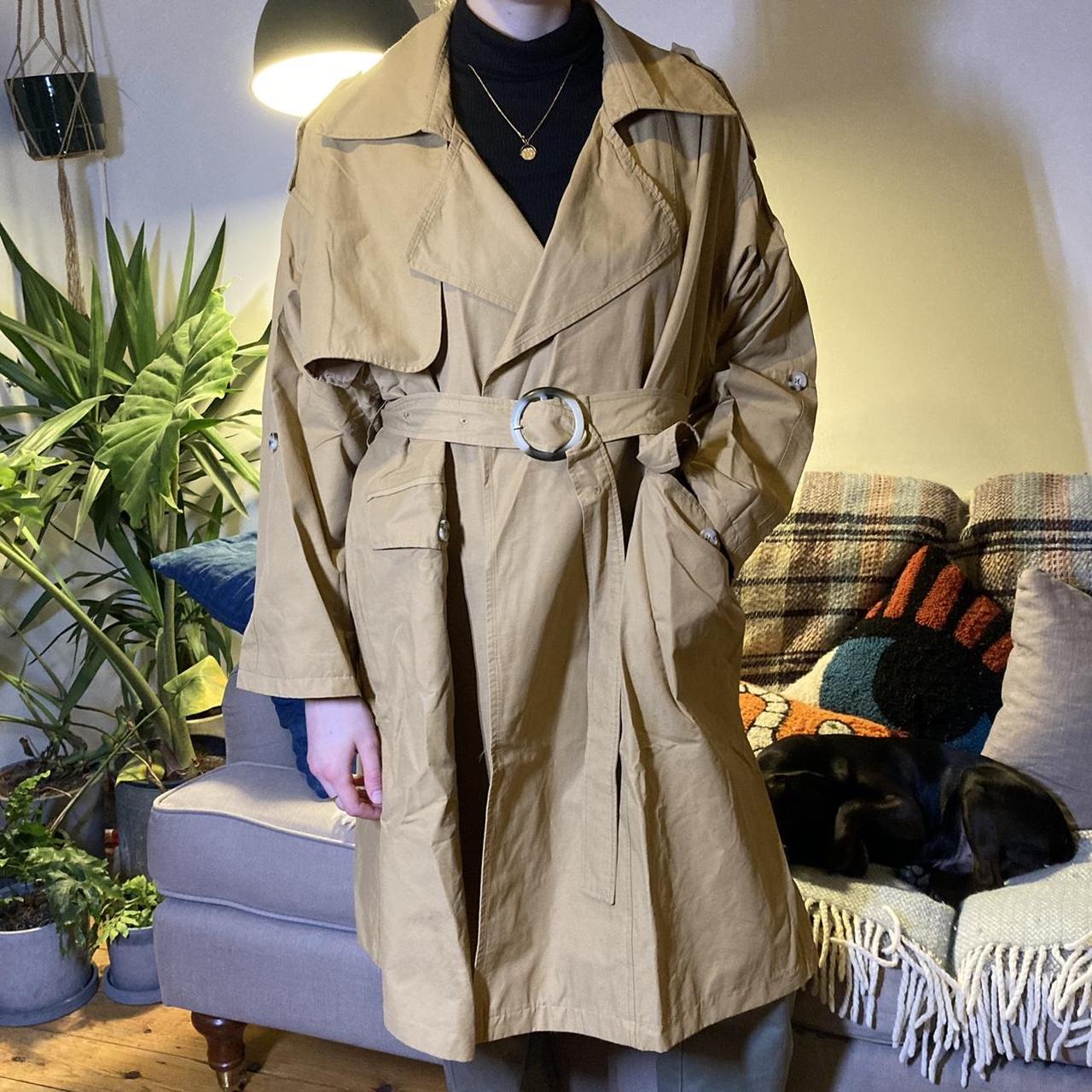 Pull and bear trench coat! Such a trendy item,... Depop