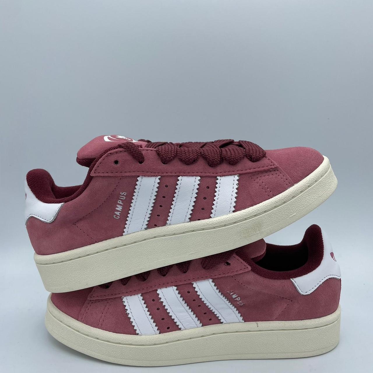 Adidas Women's Burgundy and Pink Trainers | Depop