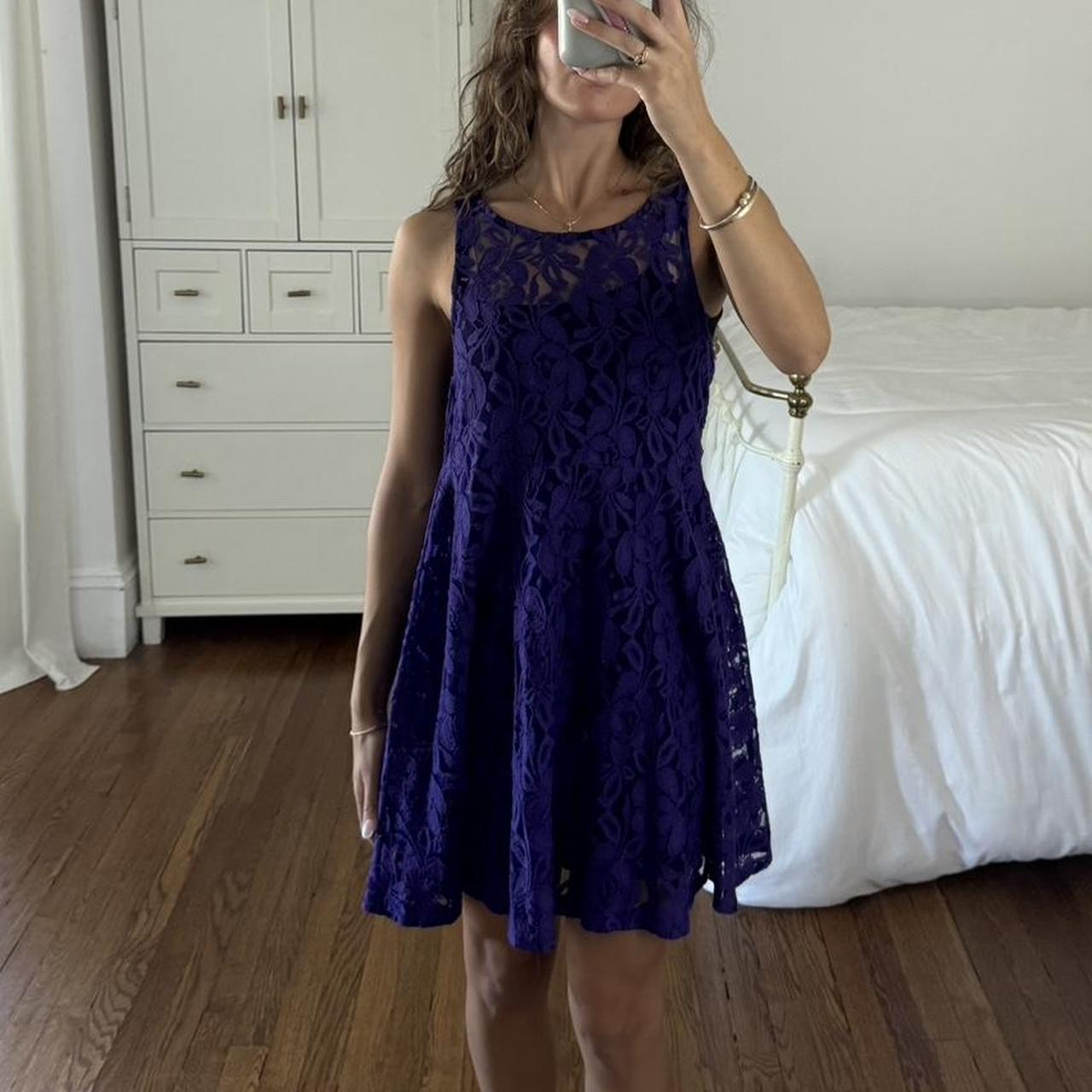 Free People Purple Lace Dress size XS comes with a. Depop