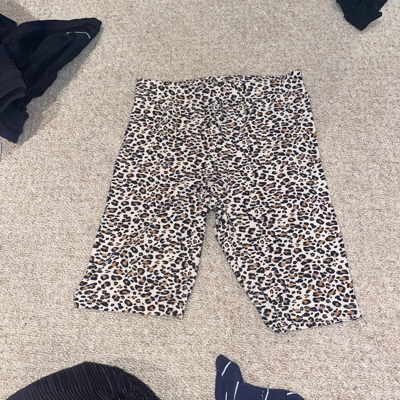 Topshop leopard hot sale print cycling shorts